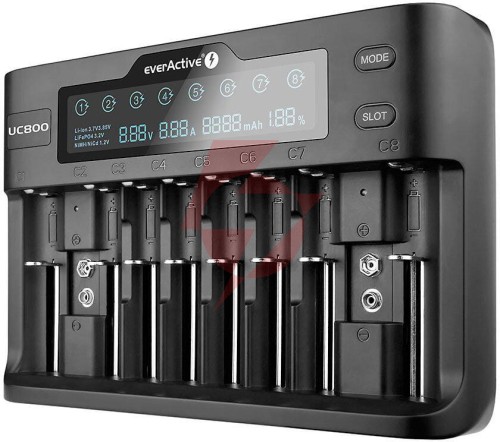 Ładowarka do akumulatorków cylindrycznych li-ion oraz ni-mh everactive uc-800