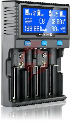 Ładowarka do akumulatorków cylindrycznych li-ion oraz ni-mh everactive uc-4200