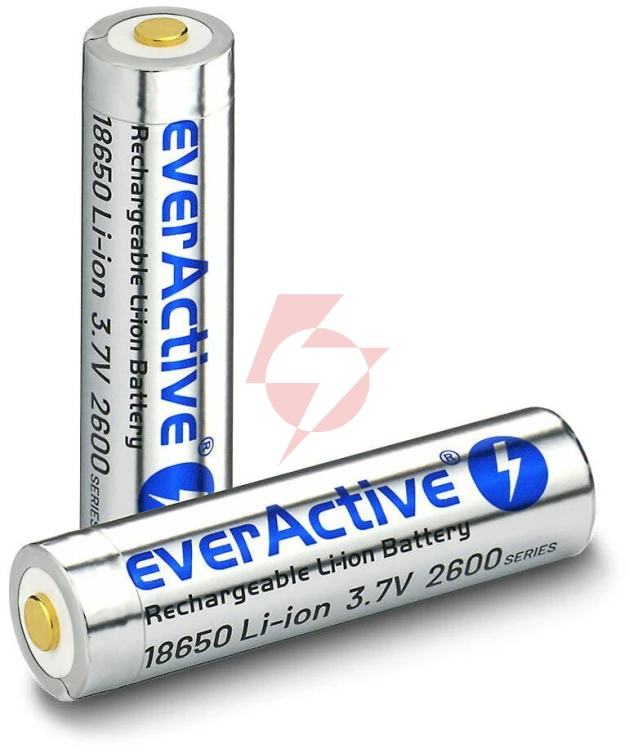 Akumulator 18650 li-ion 3,7v everactive 2600mah (1 szt.) micro-usb z zabezpieczeniem