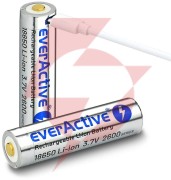 Akumulator 18650 li-ion 3,7v everactive 2600mah (1 szt.) micro-usb z zabezpieczeniem
