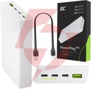 Powerbank green cell powerplay20s 20000mah pd 22,5w qc 3.0 3x usb-c biały