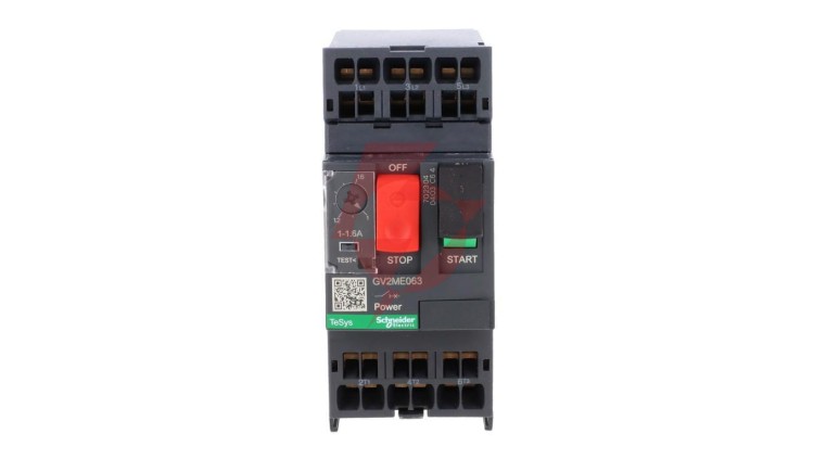 TeSys Deca Wyłącznik silnikowy 3P 0,55kW 1-1,6A GV2ME063