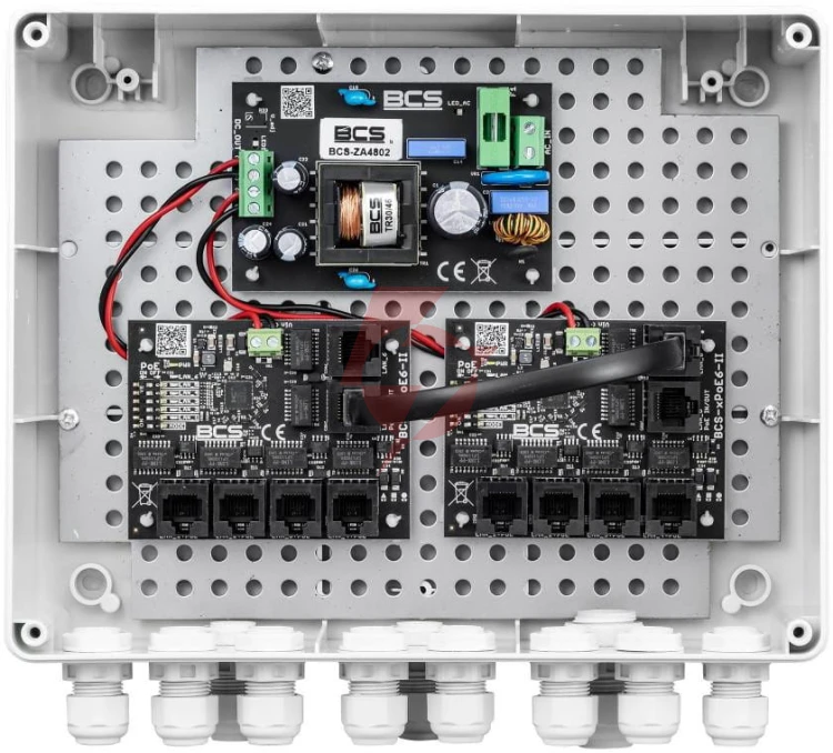 Zestaw do zasilania kamer ip bcs power bcs-ip8/z/e-s