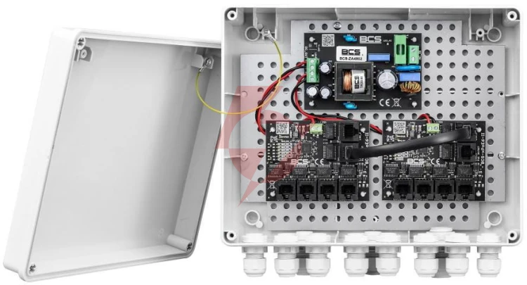 Zestaw do zasilania kamer ip bcs power bcs-ip8/z/e-s