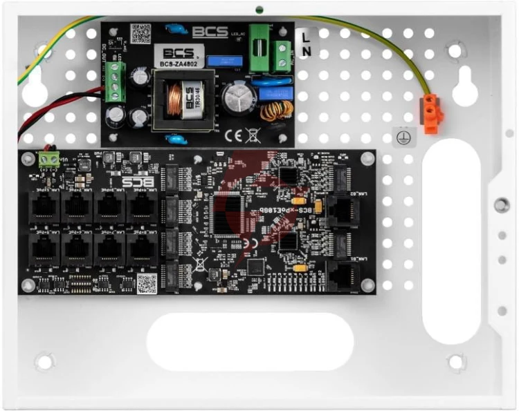 Zestaw do zasilania kamer ip bcs power bcs-ip8gb/e-s/e