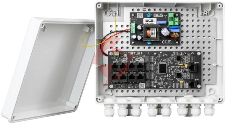 Zestaw do zasilania kamer ip bcs power bcs-ip8gb/z/e-s