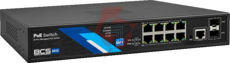 Switch poe bcs basic bcs-b-sp08g-2sfp-m