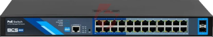Switch poe bcs basic bcs-b-sp24g-2sfp-m