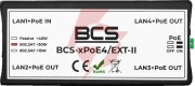 Niezarządzalny extender sieciowy poe bcs power bcs-xpoe4/ext-ii