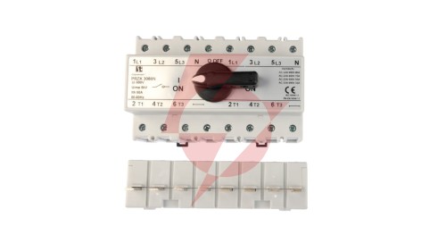 Przełącznik sieć-agregat 80A 3P+N (biegun N nierozłączalny) PRZK-3080NW02