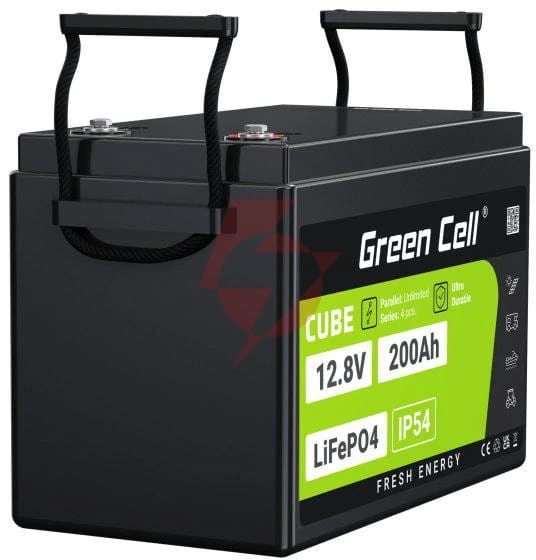 Akumulator litowo-żelazowo-fosforanowy lifepo4 green cell cube 12.8v 200ah lfpgc12v200ah