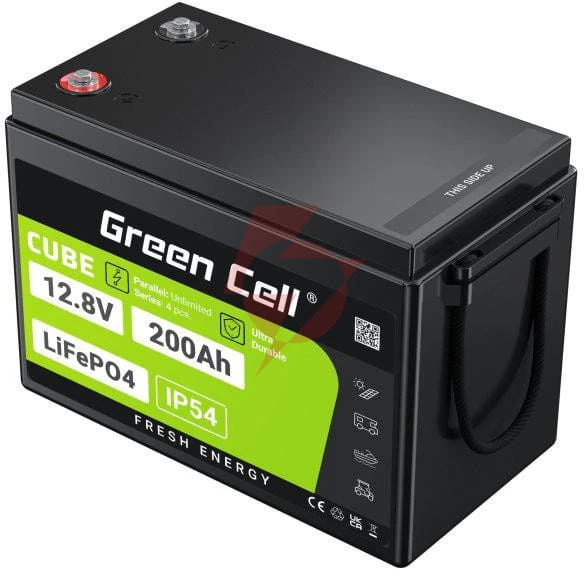 Akumulator litowo-żelazowo-fosforanowy lifepo4 green cell cube 12.8v 200ah lfpgc12v200ah