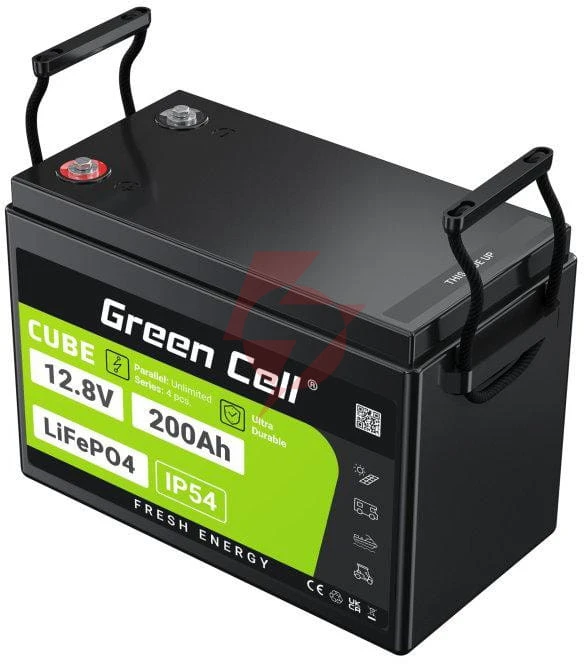 Akumulator litowo-żelazowo-fosforanowy lifepo4 green cell cube 12.8v 200ah lfpgc12v200ah