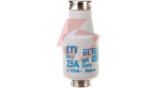 Wkładka bezpiecznikowa 25A DII gR 500V DIIUQ25A E27 004322007
