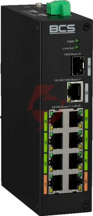 Switch poe bcs line bcs-l-sp08e01g-1sfp(2)