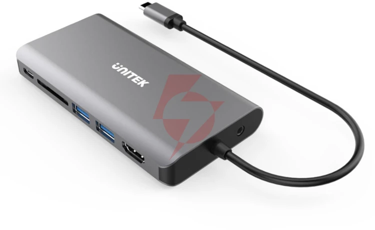 Hub usb-c unitek d1019b 3.1 8w1 z power delivery 100w