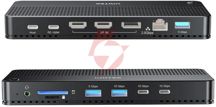 Stacja dokująca unitek d1104a01 13w1 mst hdmi dp 8k pd 100w
