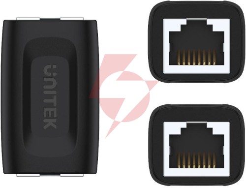 Adapter unitek rj45 (f) - rj45 (f) cat.6 1gbps | przedłużka sieciowa rj45, łącznik
