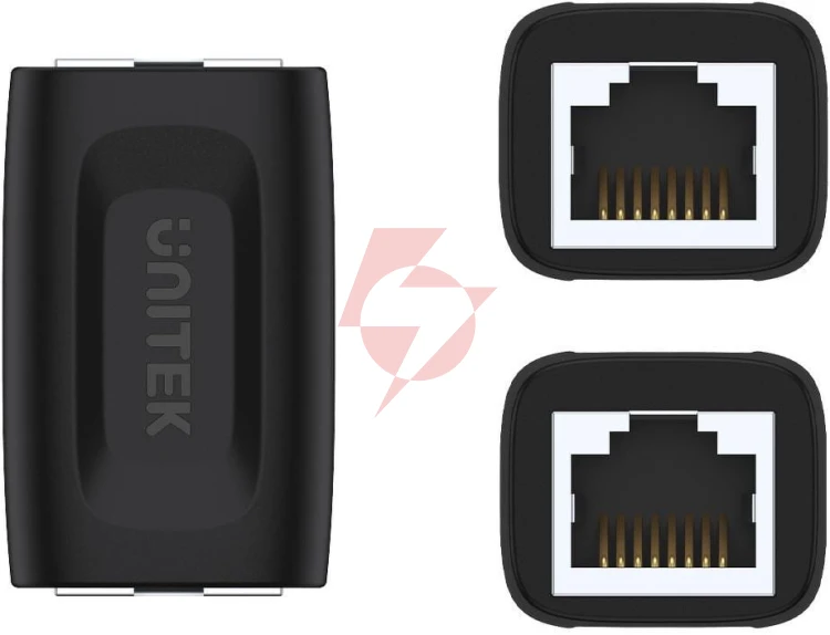 Adapter unitek rj45 (f) - rj45 (f) cat.6 1gbps | przedłużka sieciowa rj45, łącznik