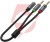 Adapter unitek y-c957abk minijack 3,5mm (f) - 2x 3,5mm (m)
