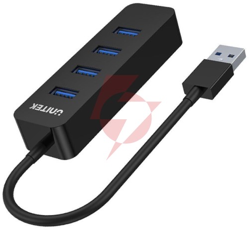 Hub usb unitek h1117a, 4 porty, usb-c, usb 3.1, aktywny, 10w