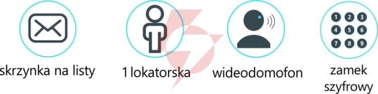 Skrzynka na listy vidos s561d-skm z wbudowanym wideodomofonem