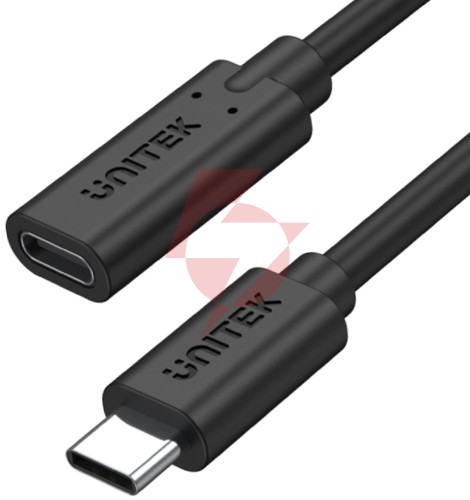 Przedłużacz unitek c14086bk usb-c 10gbps 4k pd 100w 50cm