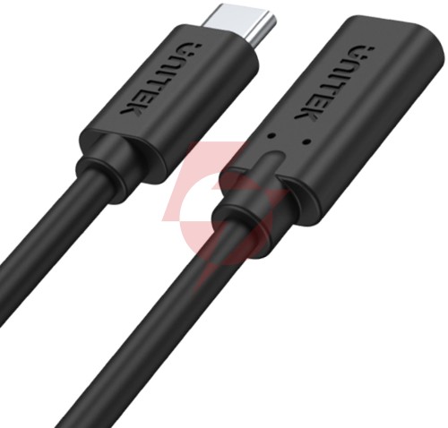 Przedłużacz unitek c14086bk usb-c 10gbps 4k pd 100w 50cm