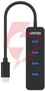 Unitek h1117b hub usb-c, 4 porty usb 3.1, aktywny, 10 w