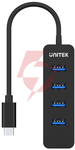Unitek h1117b hub usb-c, 4 porty usb 3.1, aktywny, 10 w