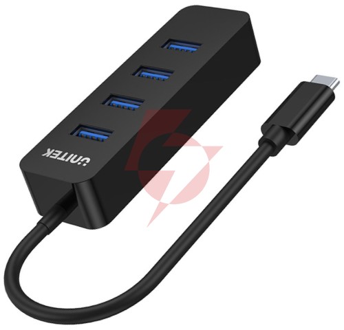 Unitek h1117b hub usb-c, 4 porty usb 3.1, aktywny, 10 w