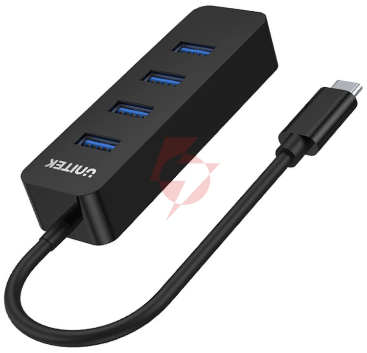 Unitek h1117b hub usb-c, 4 porty usb 3.1, aktywny, 10 w