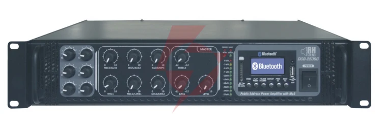 Wzmacniacz rh sound dcb-250bc/mp3+bluetooth 250w 100v