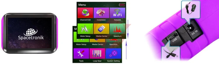 Miernik satelitarny spacetronik s-22 dvb-s2/s2x iptv m3u h.265
