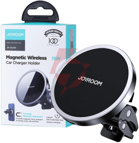 Uchwyt samochodowy magnetyczny ładowarka indukcyjna joyroom jr-zs240 qi 15w magsafe apple iphone