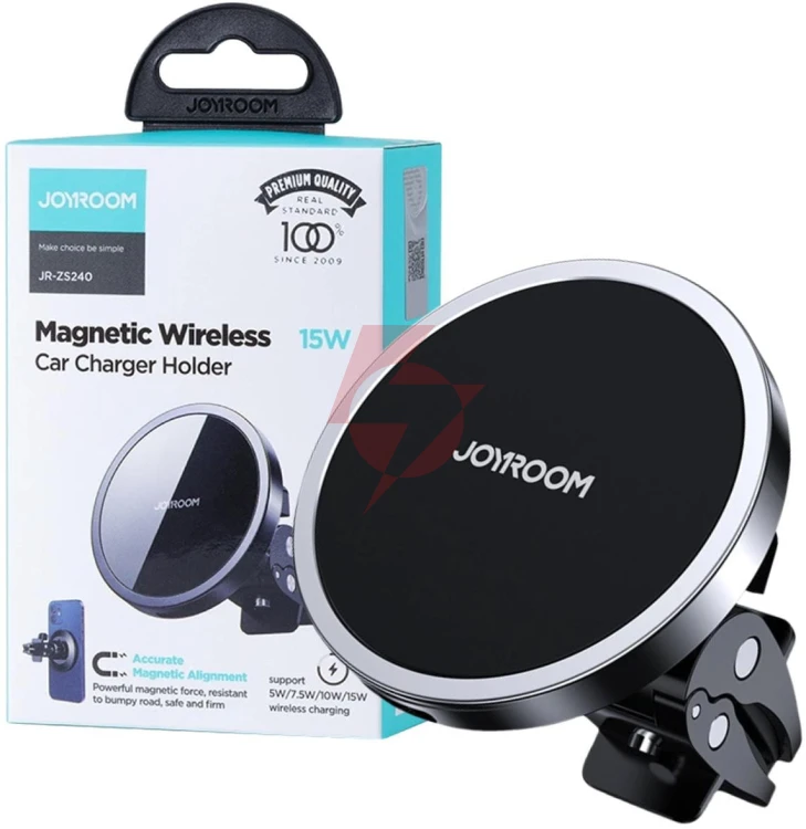 Uchwyt samochodowy magnetyczny ładowarka indukcyjna joyroom jr-zs240 qi 15w magsafe apple iphone