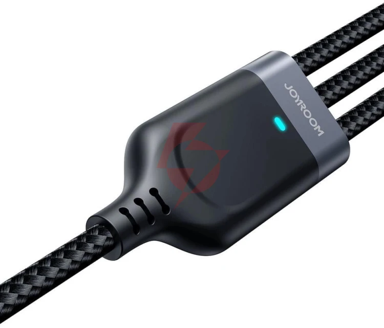 Kabel 3w1 usb-a / usb-c micro-usb lightning joyroom s-1t3018a18 30cm 3.5a w oplocie czarny