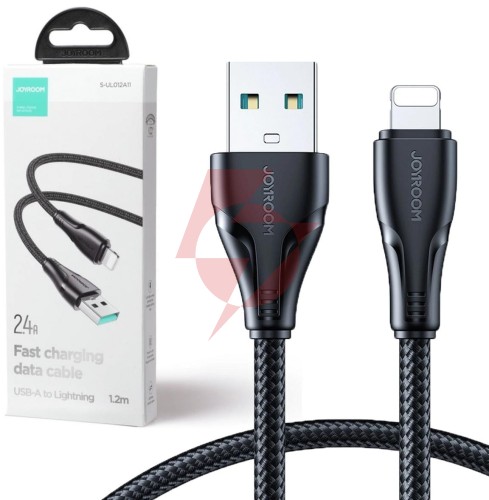 Kabel usb-a / lightning joyroom s-ul012a11 120cm 2.4a w oplocie czarny