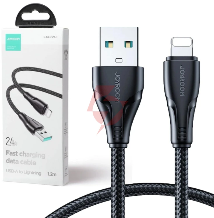 Kabel usb-a / lightning joyroom s-ul012a11 120cm 2.4a w oplocie czarny