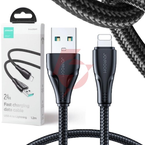 Kabel usb-a / lightning joyroom s-ul012a11 120cm 2.4a w oplocie czarny
