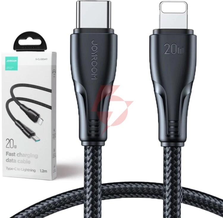 Kabel usb-c / lightning joyroom s-cl020a11 120cm 20w w oplocie czarny