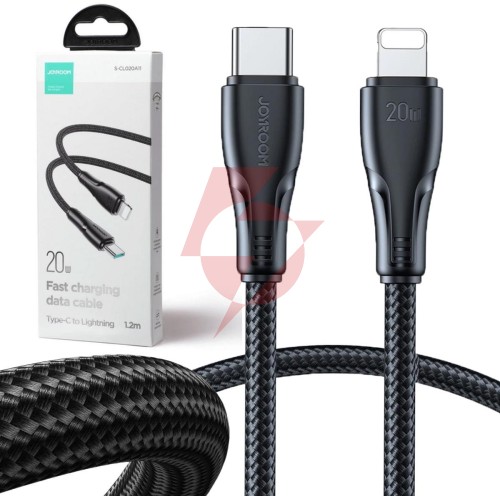 Kabel usb-c / lightning joyroom s-cl020a11 120cm 20w w oplocie czarny