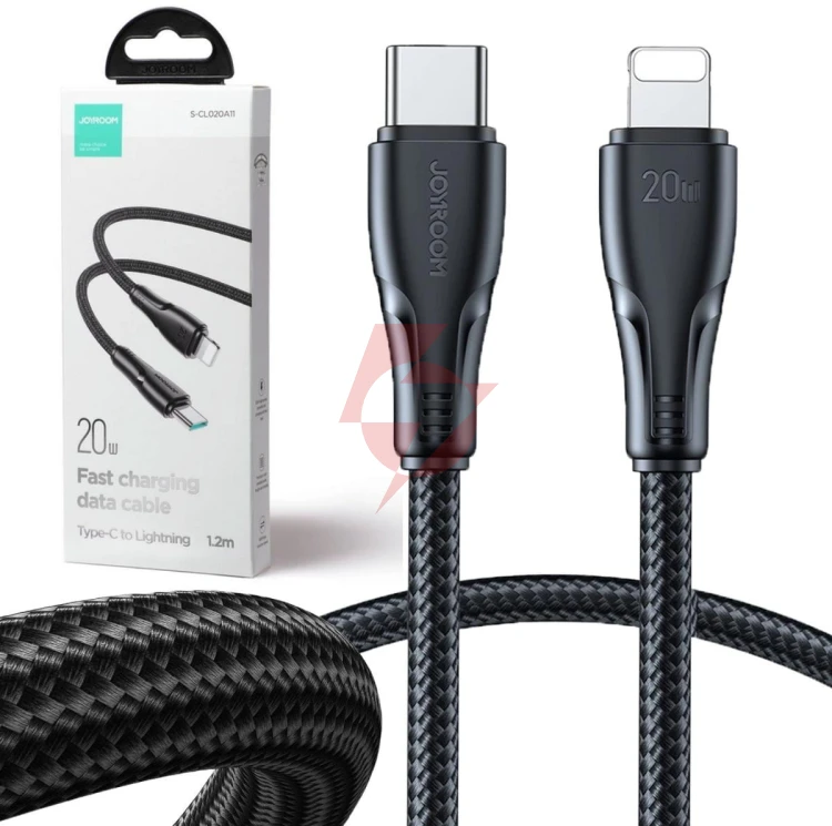 Kabel usb-c / lightning joyroom s-cl020a11 120cm 20w w oplocie czarny