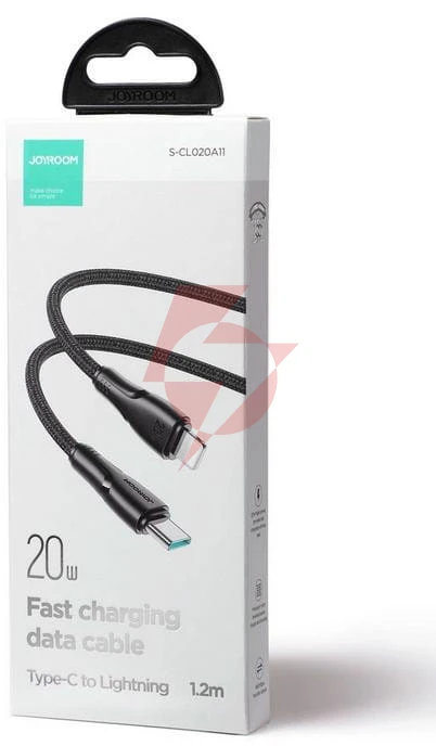 Kabel usb-c / lightning joyroom s-cl020a11 120cm 20w w oplocie czarny