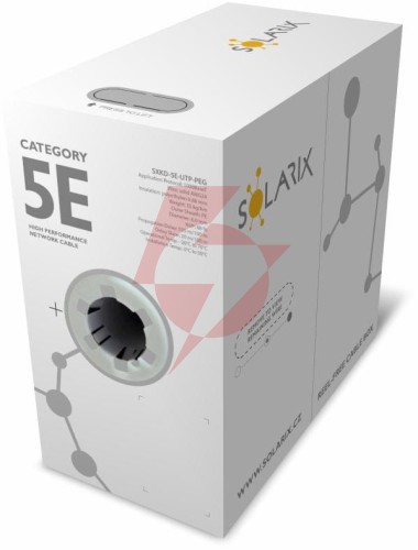 Kabel skrętka solarix cat.5e u/utp uv żelowany fca karton 305m
