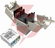 Moduł keystone samozaciskowy solarix cat.6a stp rj45 sxkj-10g-stp-bk-sa