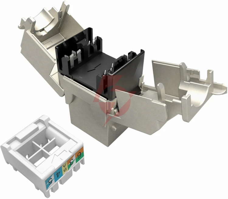 Moduł keystone samozaciskowy solarix cat.6a stp rj45 sxkj-10g-stp-bk-sa