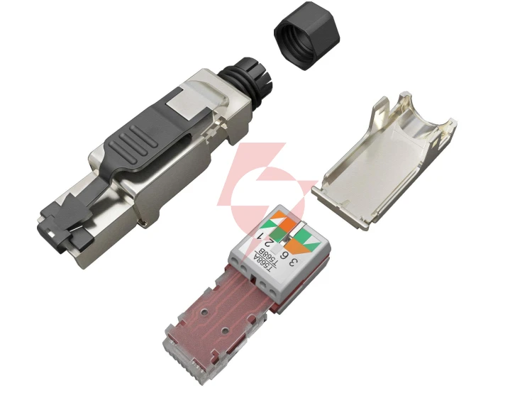 Wtyk modularny konektor przemysłowy samozaciskowy solarix rj45 cat.6a stp 8p8c 1szt