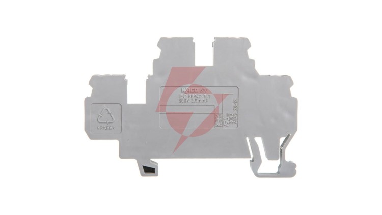 Złączka szynowa 2-piętrowa 2,5mm2 L/L szara 870-501