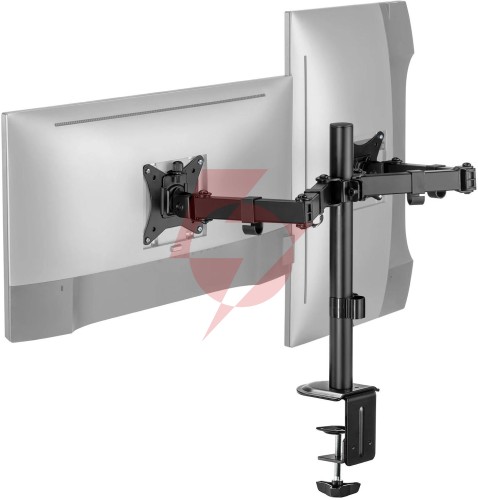 Uchwyt biurkowy przegubowy na 2 monitory spacetronik spa-120